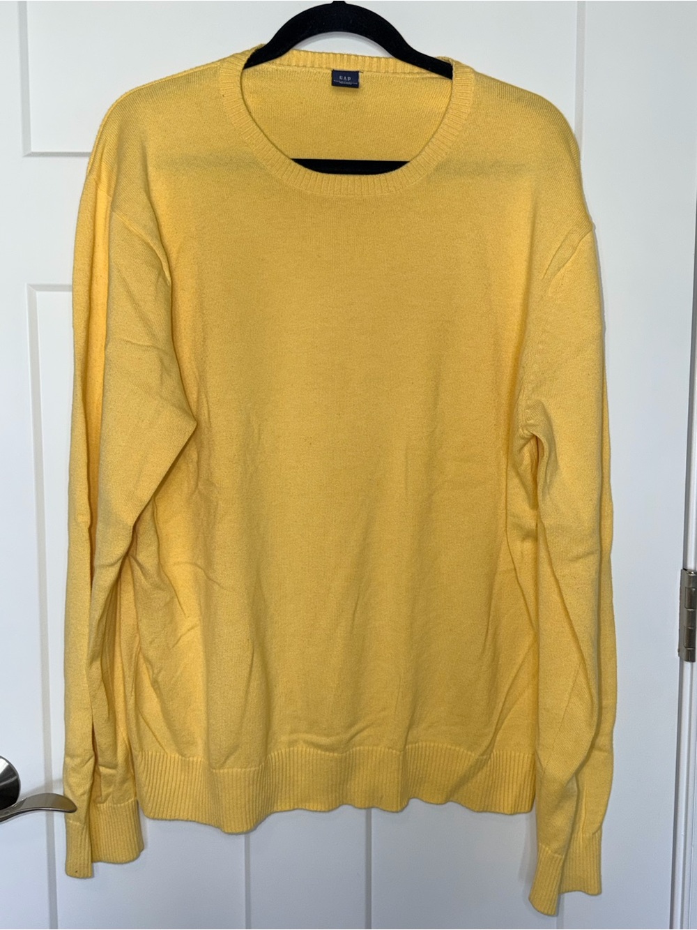 Gap Ribbed Trim Crew Neck Sweater - Yellow